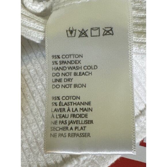 Urban Outfitters Women's White One Shoulder Ribbed Crop Tank Small - Picture 6 of 6